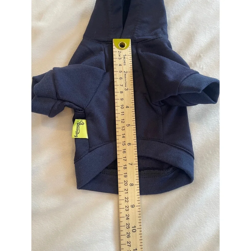 DroolingDog Navy Blue Squirrel Graphic Pet Hoodie Small Dog Cat Sweatshirt